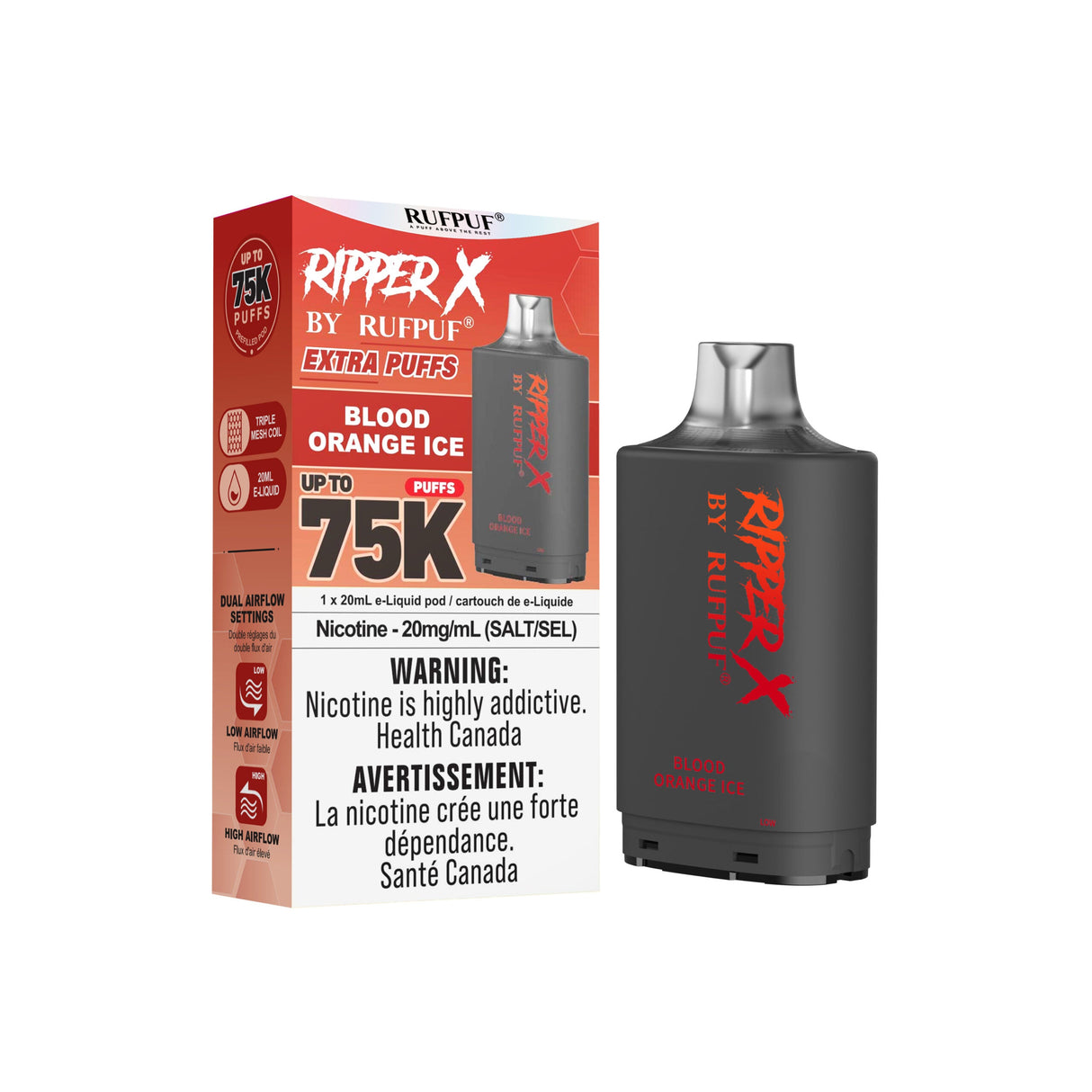 Blood Orange Ice - Ripper X 75K Pod 75000 Puffs