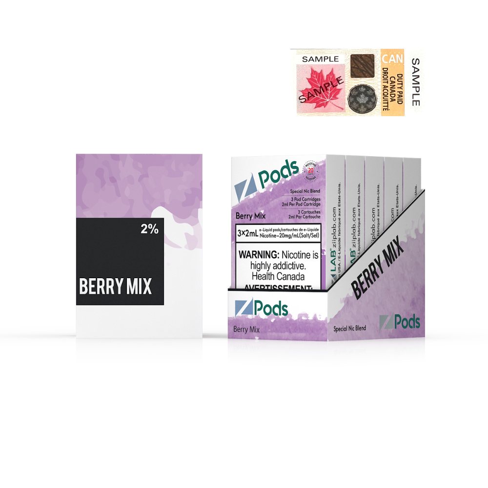 Berry Mix Z Pods Supreme Nic Blend 20mg 3-pack prefilled pods