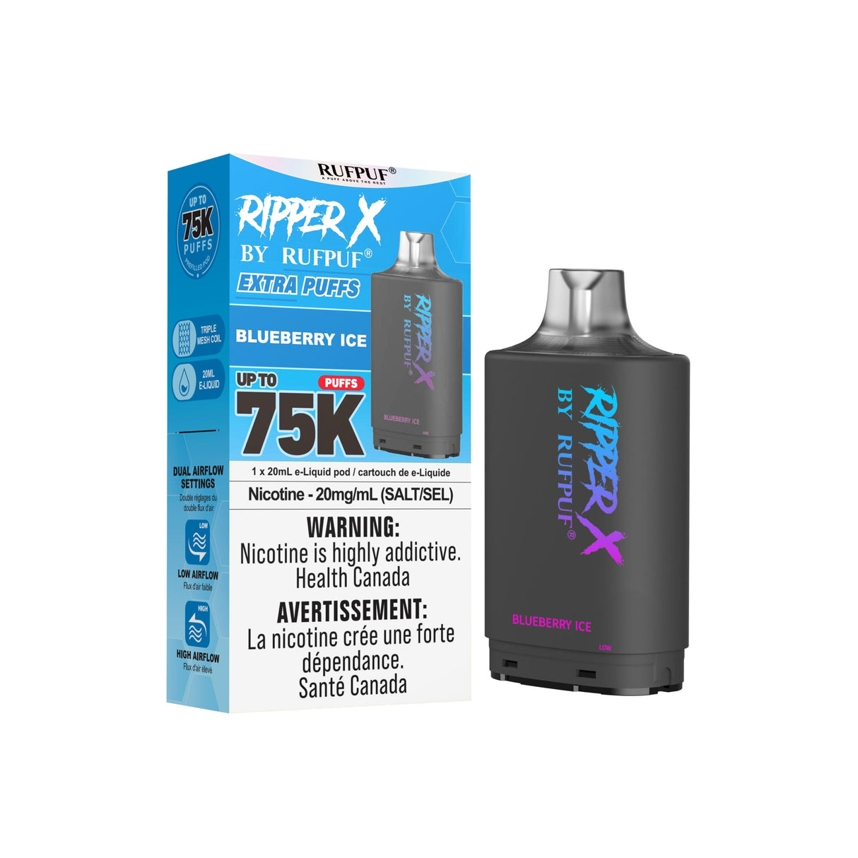 Blueberry Ice - Ripper X 75k Turbo Pod