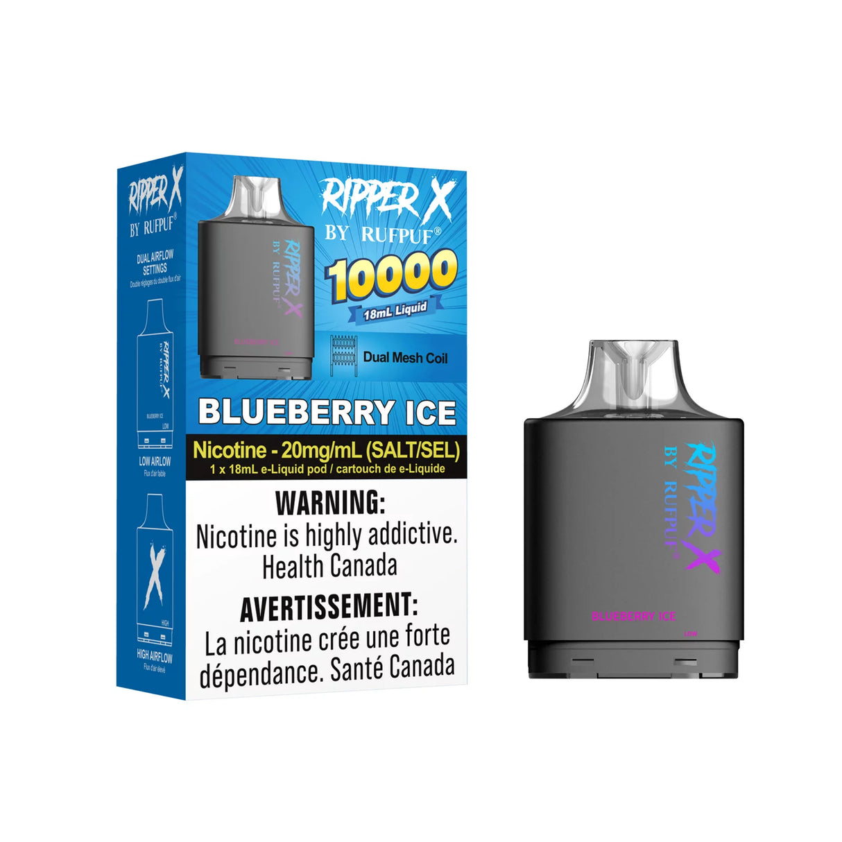 Blueberry Ice Rufpuf Ripper X Pod 10000 Puffs