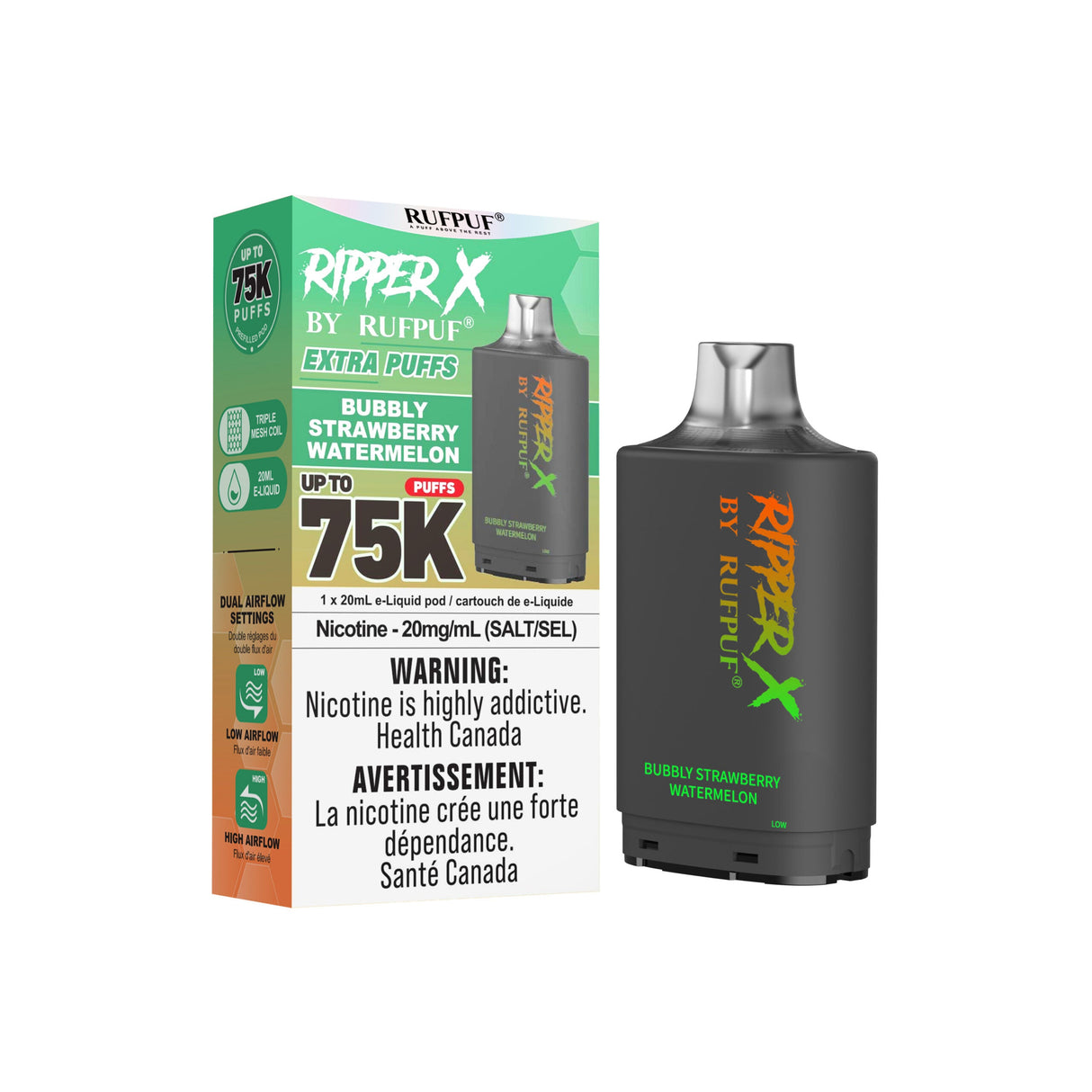 Bubbly Strawberry Watermelon - Ripper X 75k Turbo Pod 20mg/ml