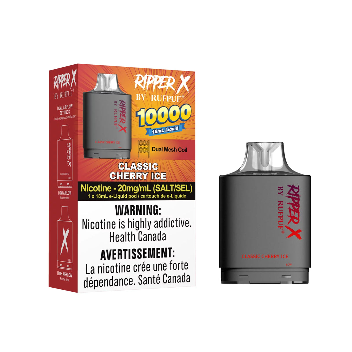 Classic Cherry Ice Rufpuf Ripper X Pod 10000 Puffs