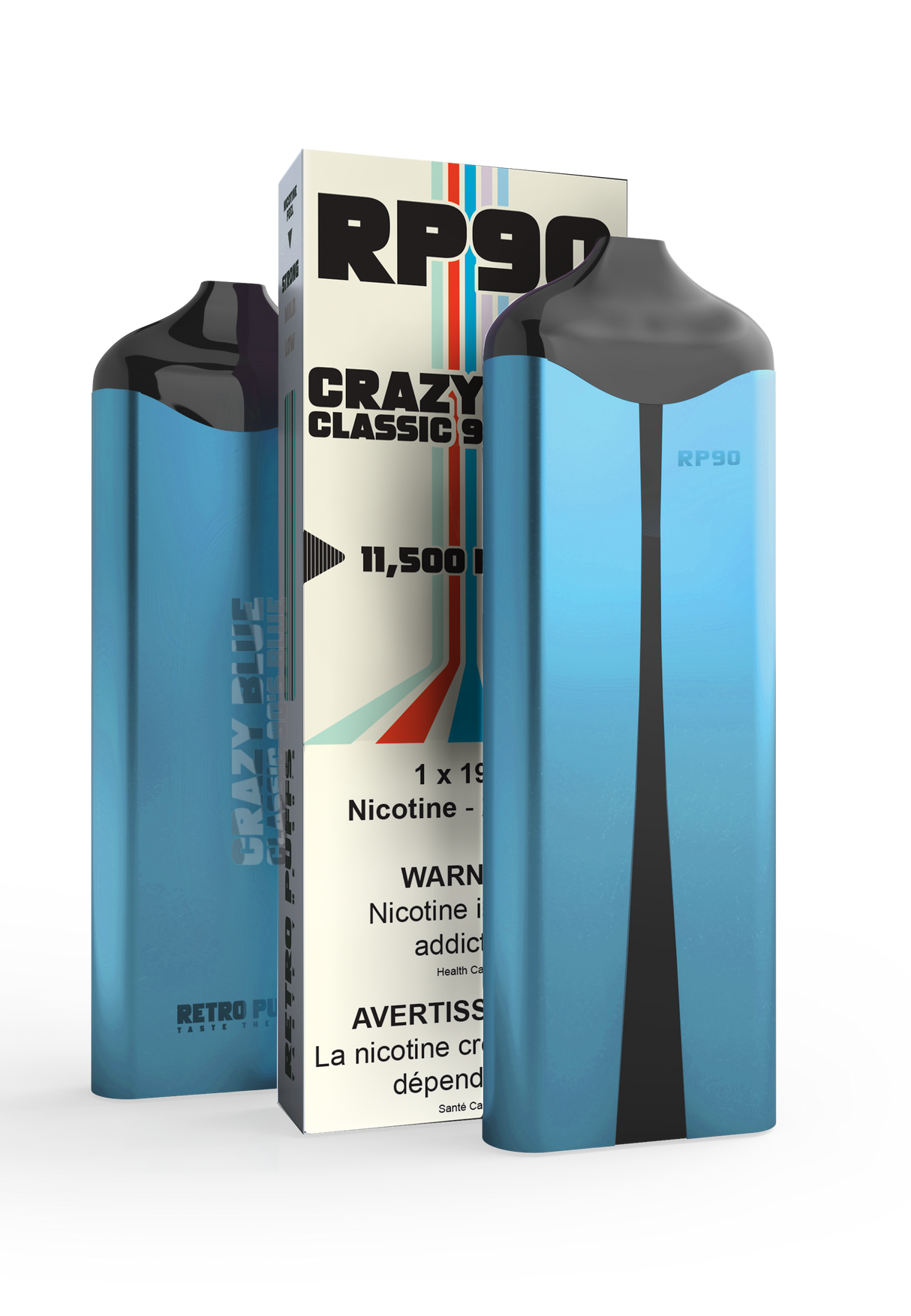 Boosted RP90 Disposable Vape - Crazy Blue, 11,500 Puffs