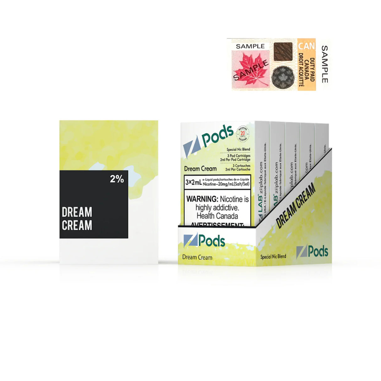 Z Pods Cocolicious 20mg with three prefilled 2mL