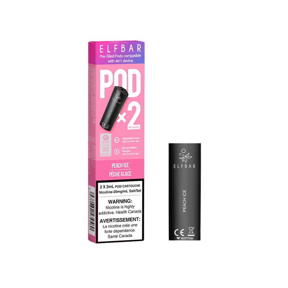 ELF BAR Pods Canada 4 in 1 Peach Ice