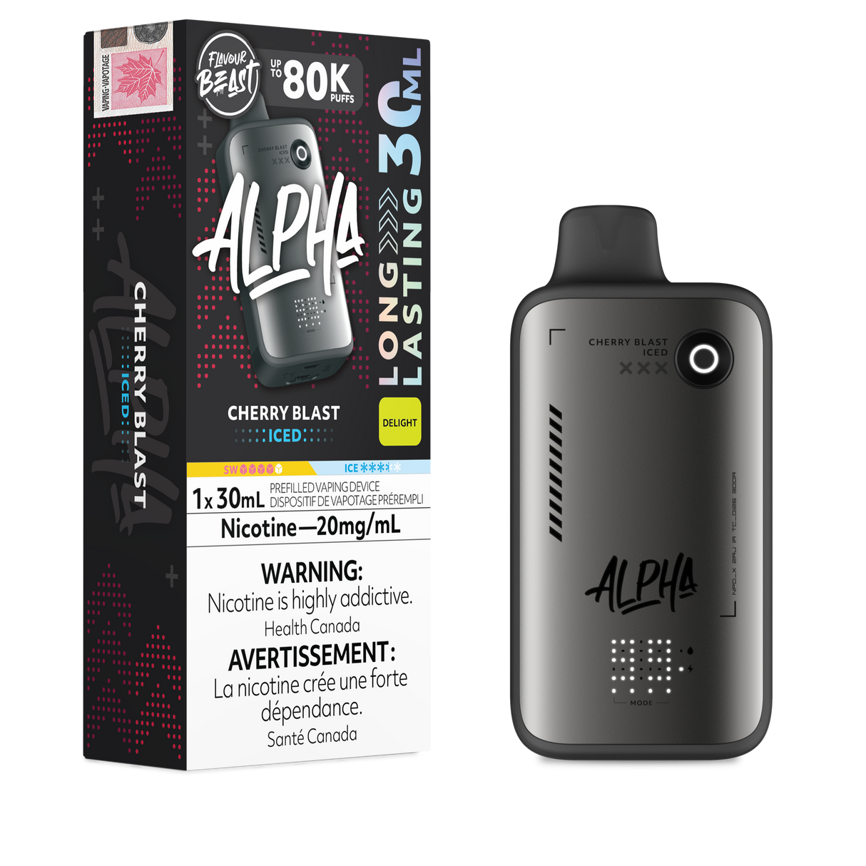 Cherry Blast Iced Flavour Beast Alpha 80K Disposable Vape 80000 puffs disposable vape