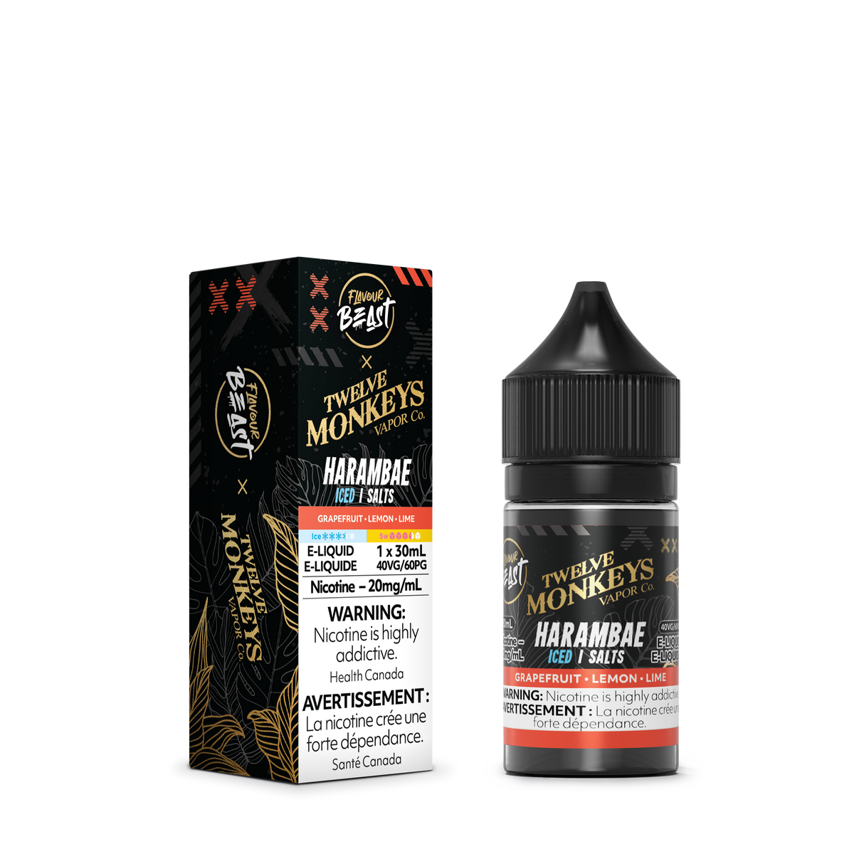 HARAMBAE Iced - Flavour Beast X Twelve Monkeys Nicotine Salt 30ml