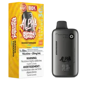 Mango Tornado Iced Flavour Beast Alpha 80K Disposable Vape with mango ice flavour