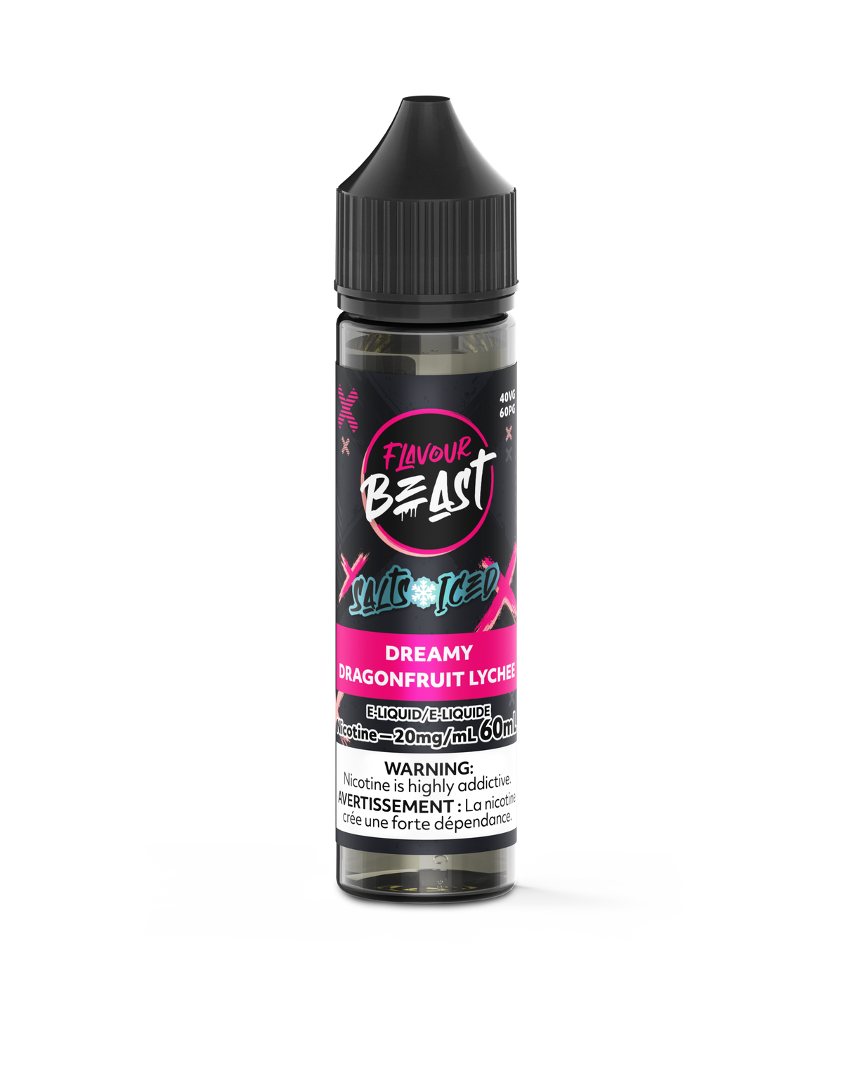 Dreamy Dragonfruit Lychee Iced - Flavour Beast Vape Juice E-Liquid Nic Salt 60ml