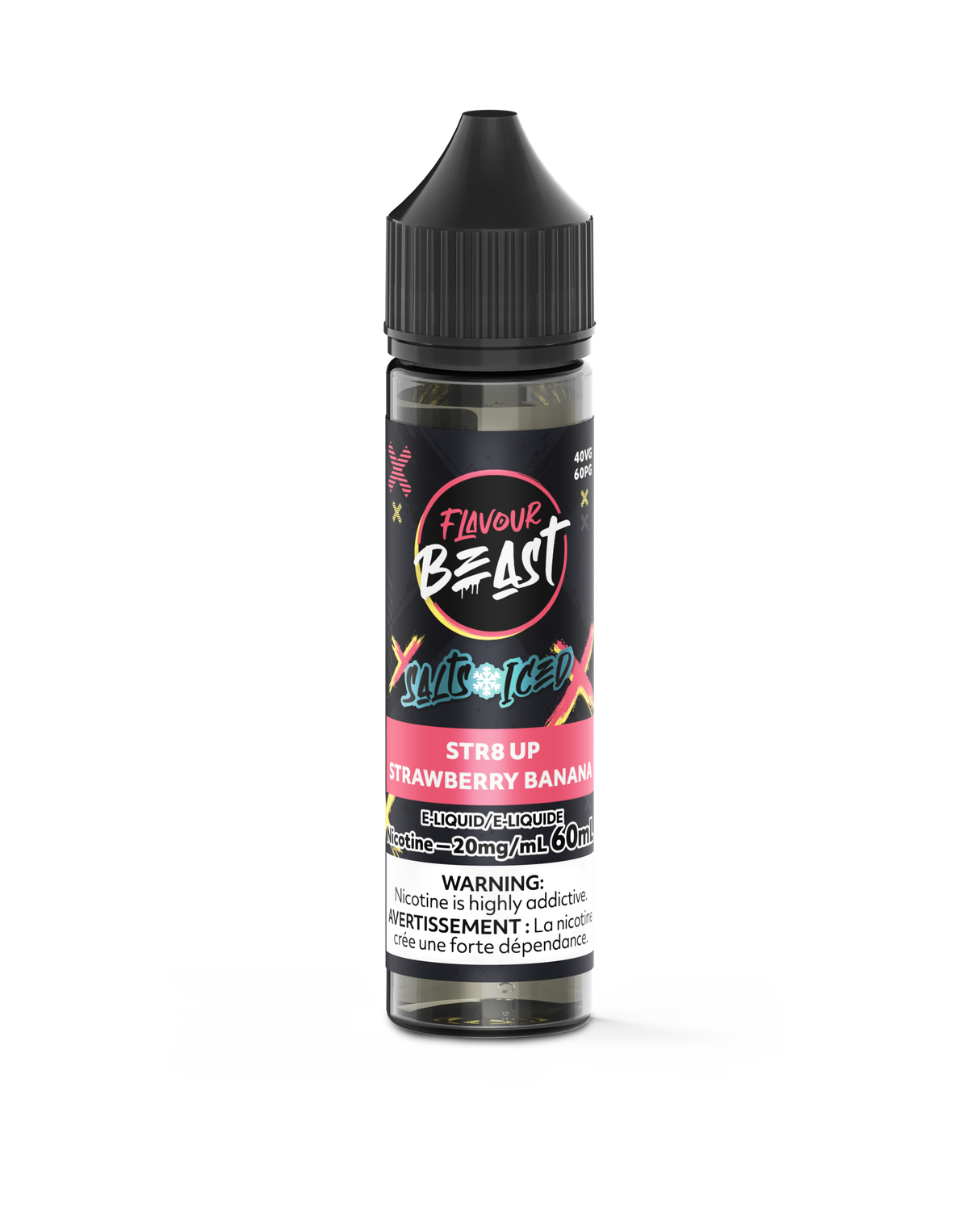 Flavour Beast Salt - STR8 UP Strawberry Banana Iced