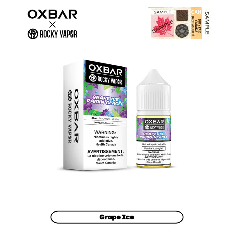 ROCKY VAPOR OXBAR E-LIQUIDS - GRAPE ICE