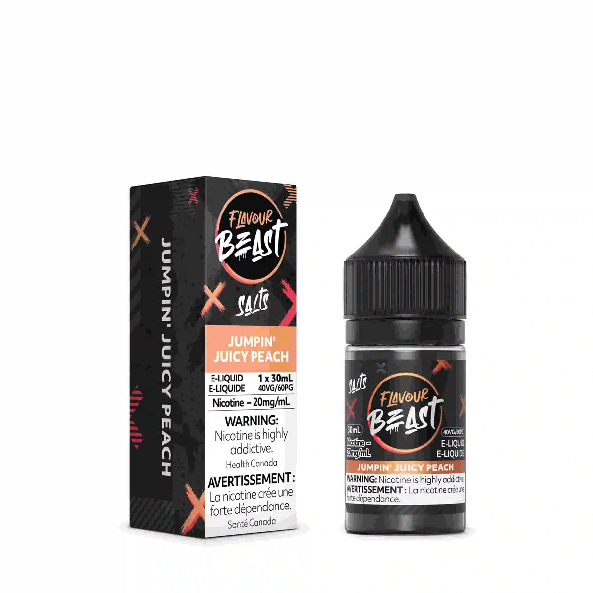 Jumpin Juicy Peach Flavour Beast Nic Salt 30ml bottle