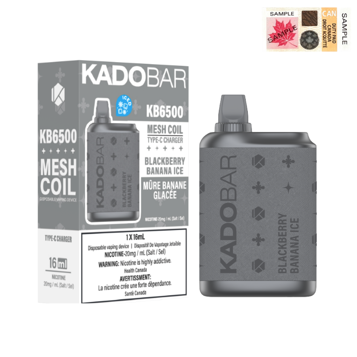 Blackberry Banana Ice - KadoBar 6500 Disposable Vape