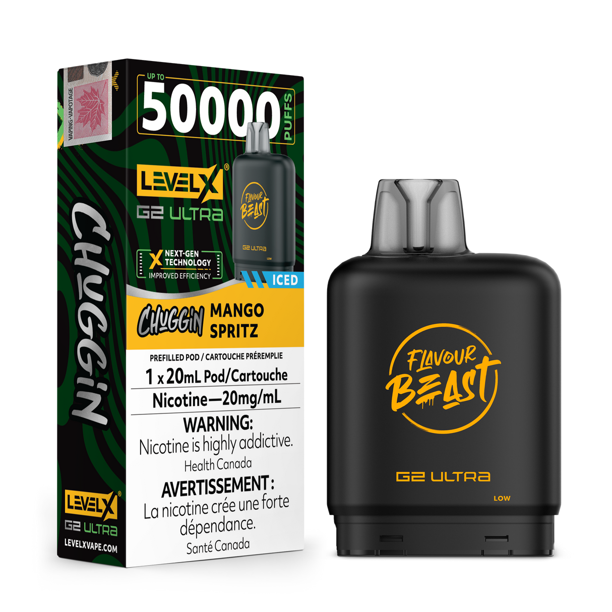 Mango Spritz (ICED) - Level X G2 Ultra 50k Pod
