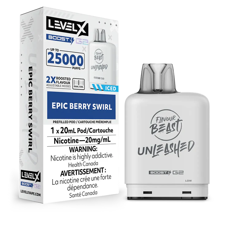 Epic Berry Swirl - Flavour Beast Level X Boost G2 Pod 25000 Puffs