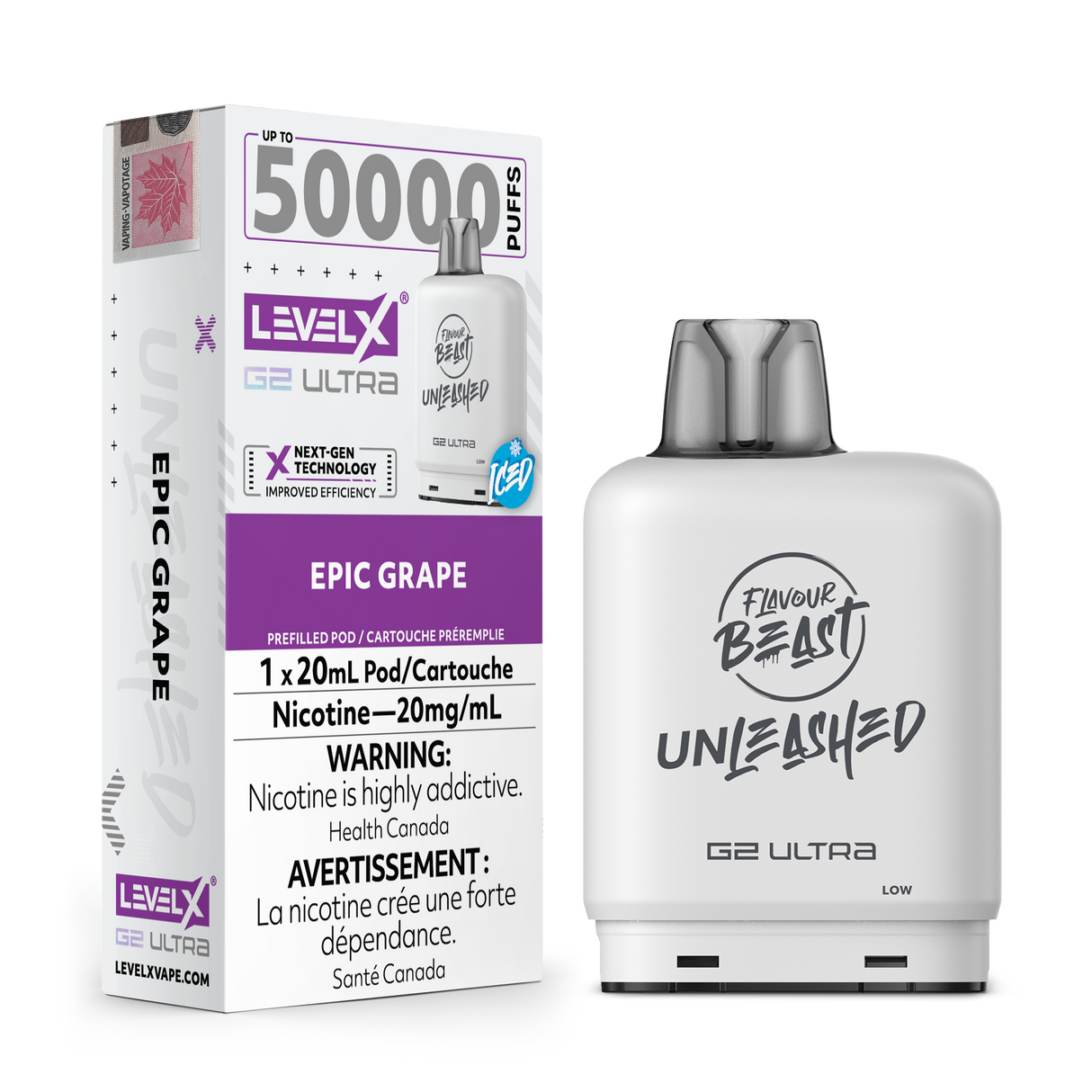 Epic Grape - Flavour Beast Unleashed Level X G2 Ultra 50K Pod
