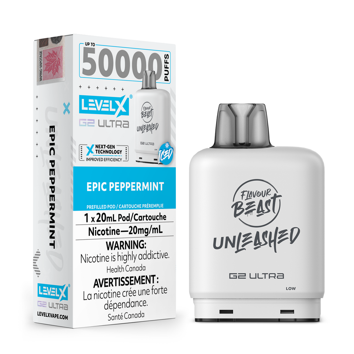 Epic Peppermint - Flavour Beast Unleashed Level X G2 Ultra 50K Pod
