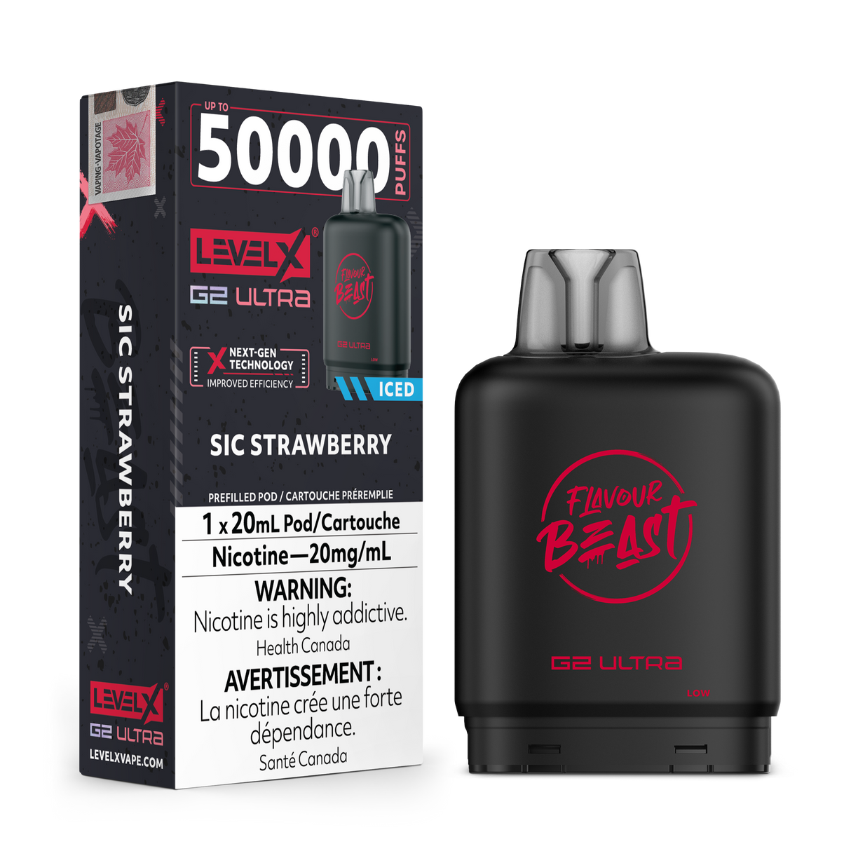 Sic Strawberry Iced - Level X G2 Ultra 50k Pod