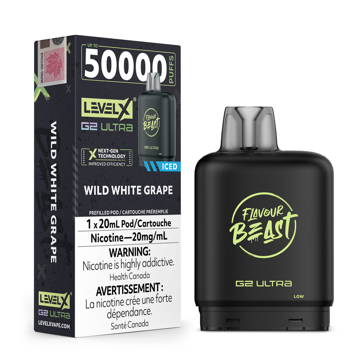 Wild White Grape Iced - Level X G2 Ultra 50k Pod