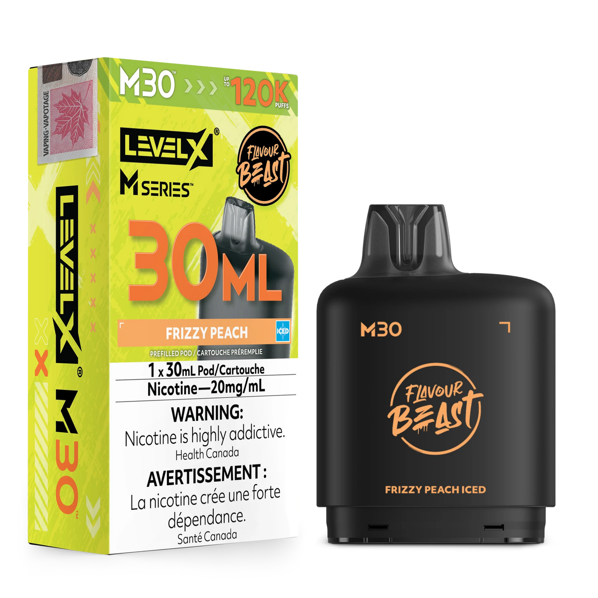 Frizzy Peach Iced Level X M30 30mL prefilled pod 120K