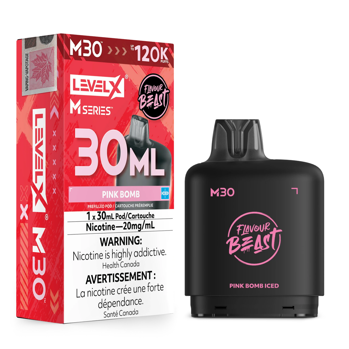 Pink Bomb Iced Level X M Series 30mL Pod – 120K