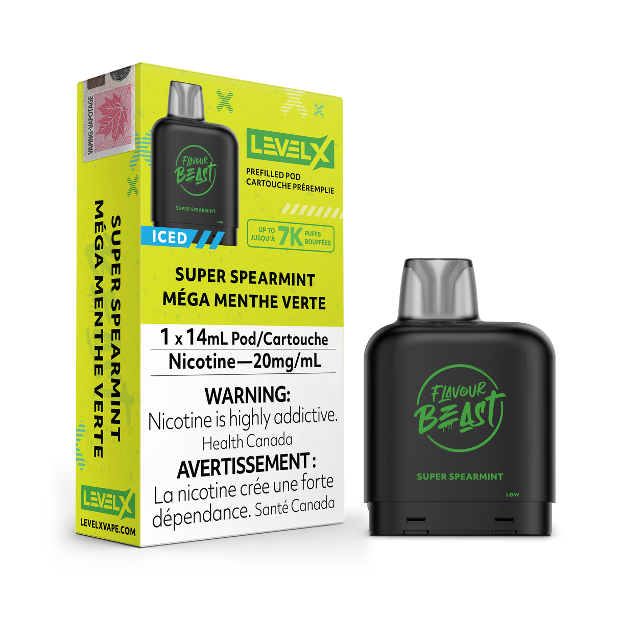 Level X Flavour Beast Pod 14mL - Super-Spearmint