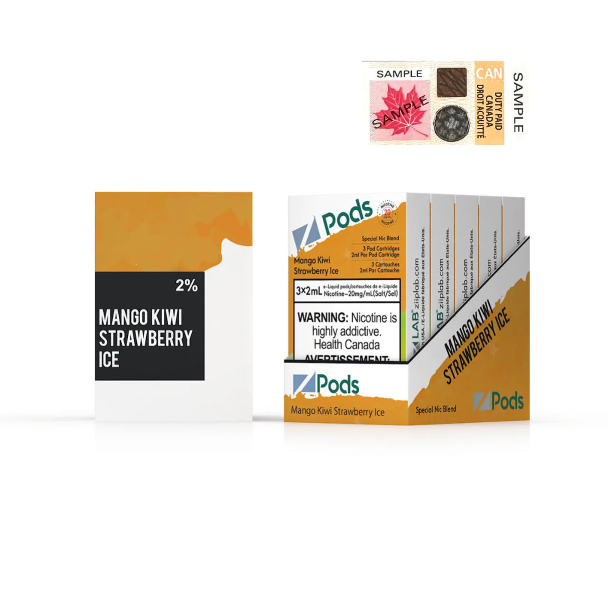 Mango Kiwi Strawberry Ice - Z PODS ( SUPREME NIC BLEND)