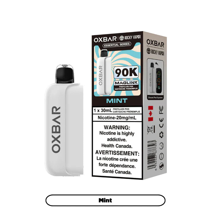 Rocky Vapor Oxbar Maglink Mint Pod – 90,000 puffs – Essential Series