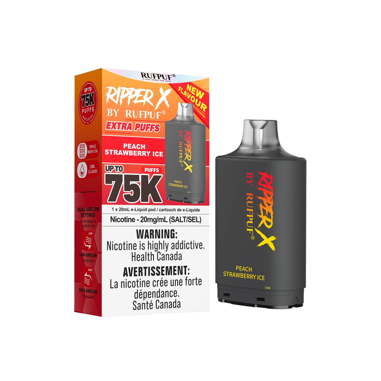 Peach Strawberry Ice - Ripper X 75K Pod