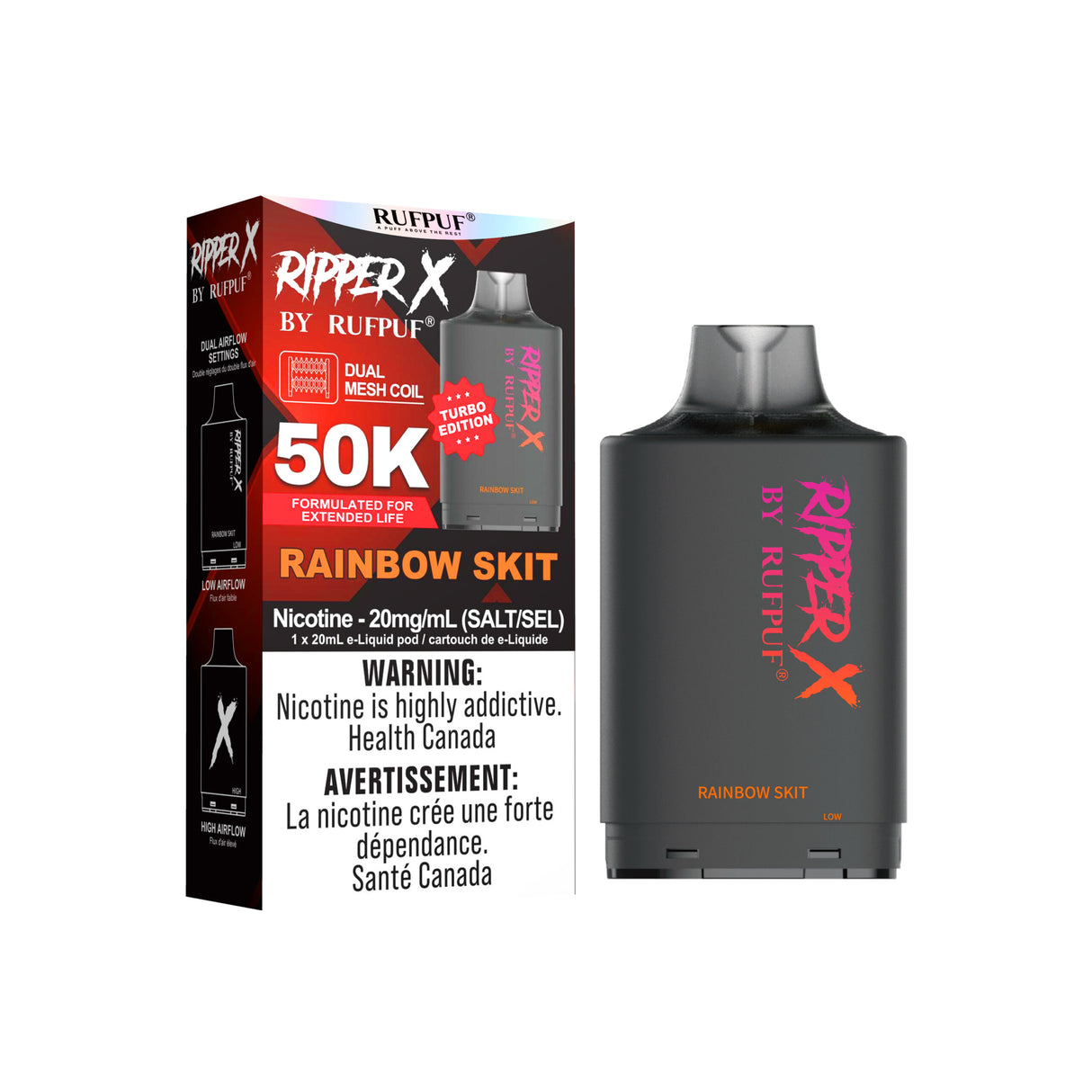 Rainbow SKIT - Ripper X 50k Turbo Pod 20mg/ml