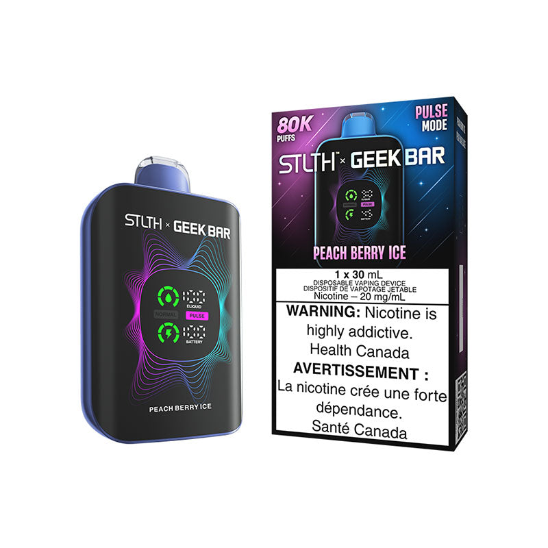STLTH X GeekBar 80K Disposable Vape – Peach Berry Ice flavour – 80,000 puffs – 30mL e-liquid