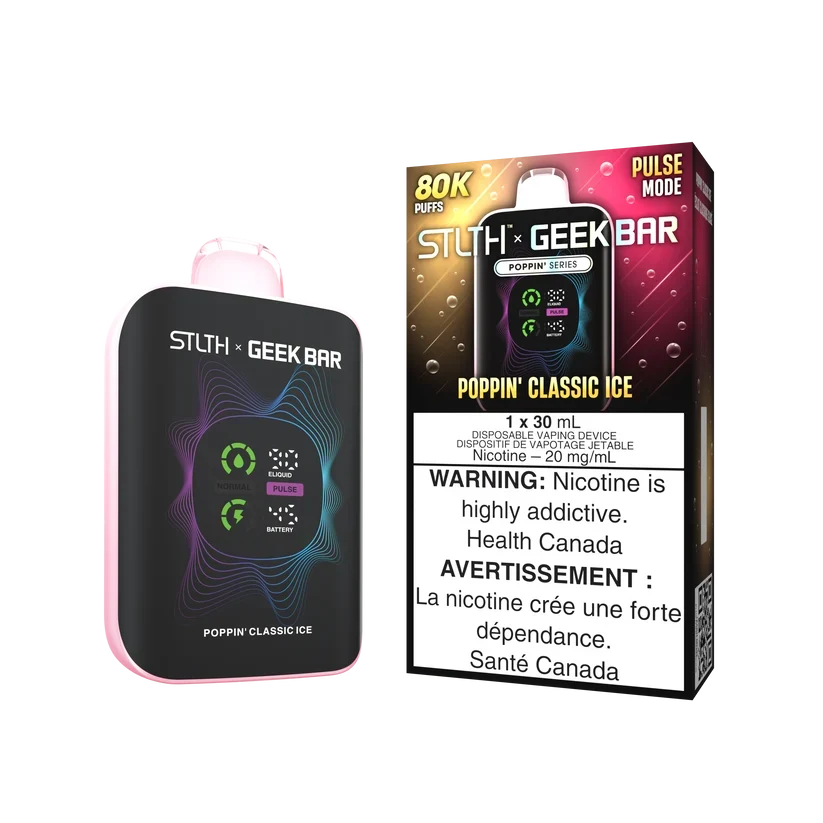 Poppin Classic Ice STLTH x Geek Bar 80K 30mL disposable vape