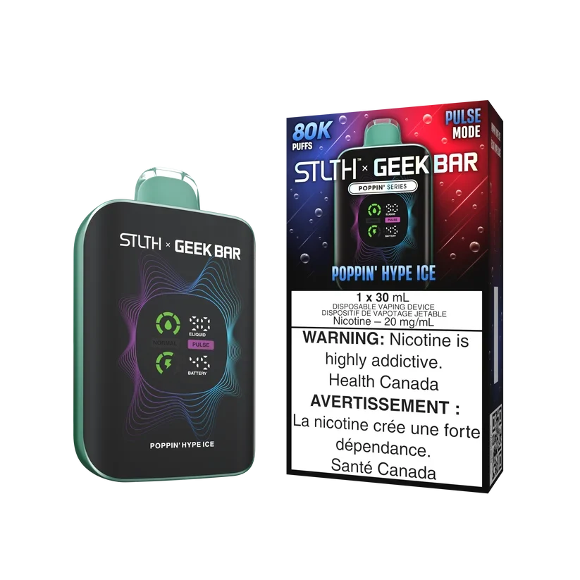 Poppin Hype Ice STLTH x Geek Bar 80K 30mL disposable vape