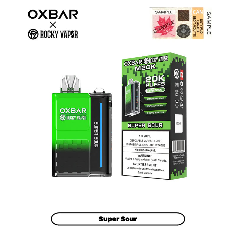 Oxbar Rocky Vapor 20K - Super Sour 20000 Puffs