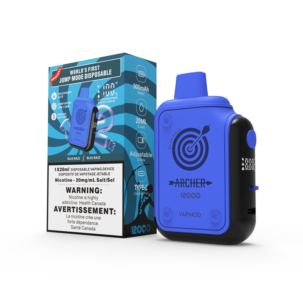 Blue Razz Vapmod Archer 12000 Puffs Disposable Vape