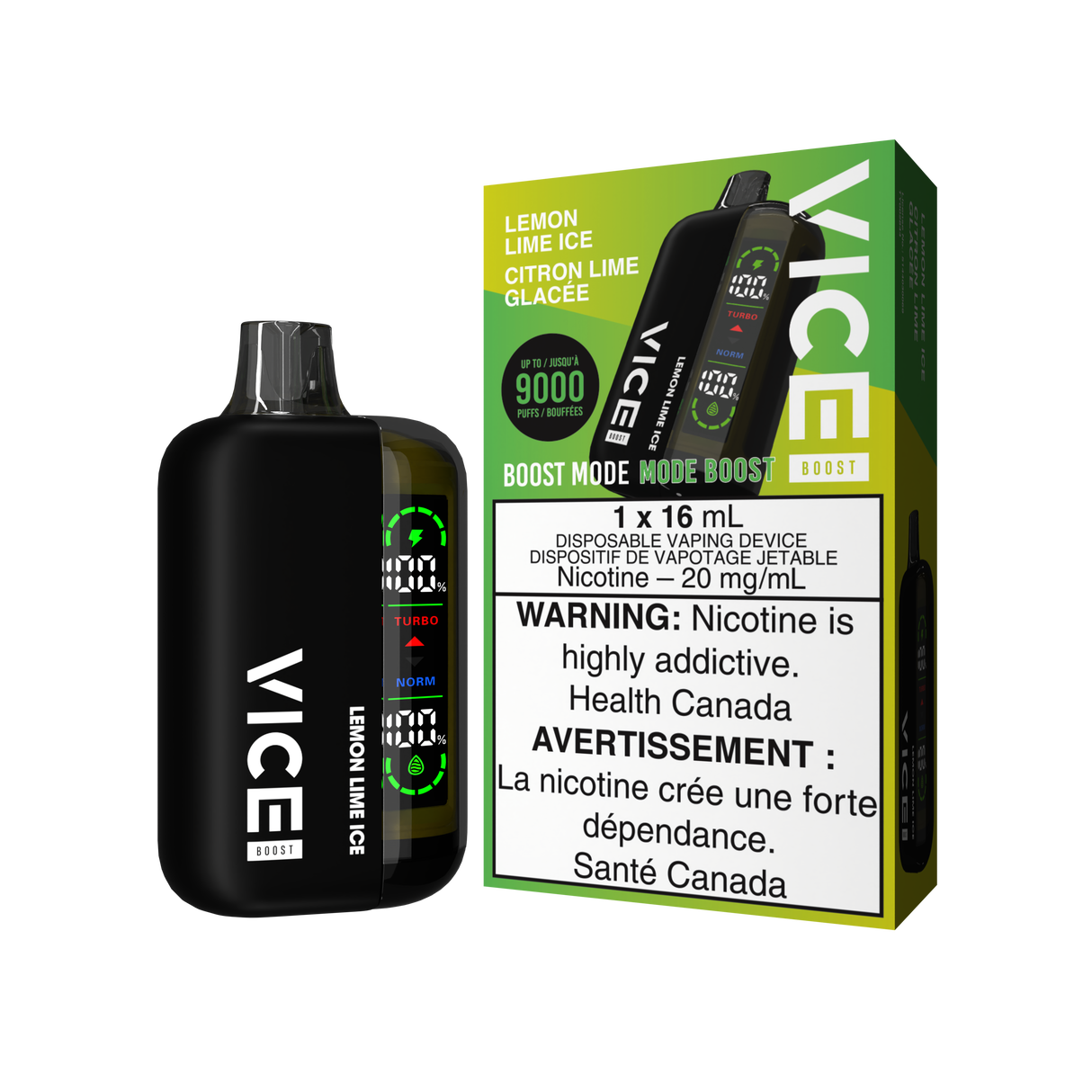 Vice Boost 9000 Disposable Vape - Lemon Lime Ice
