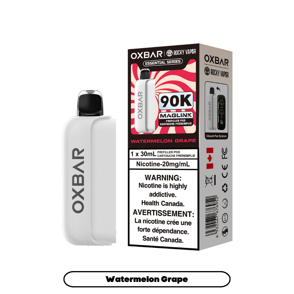 Rocky Vapor Oxbar Maglink Watermelon Grape Pod – 90,000 puffs – Essential Series