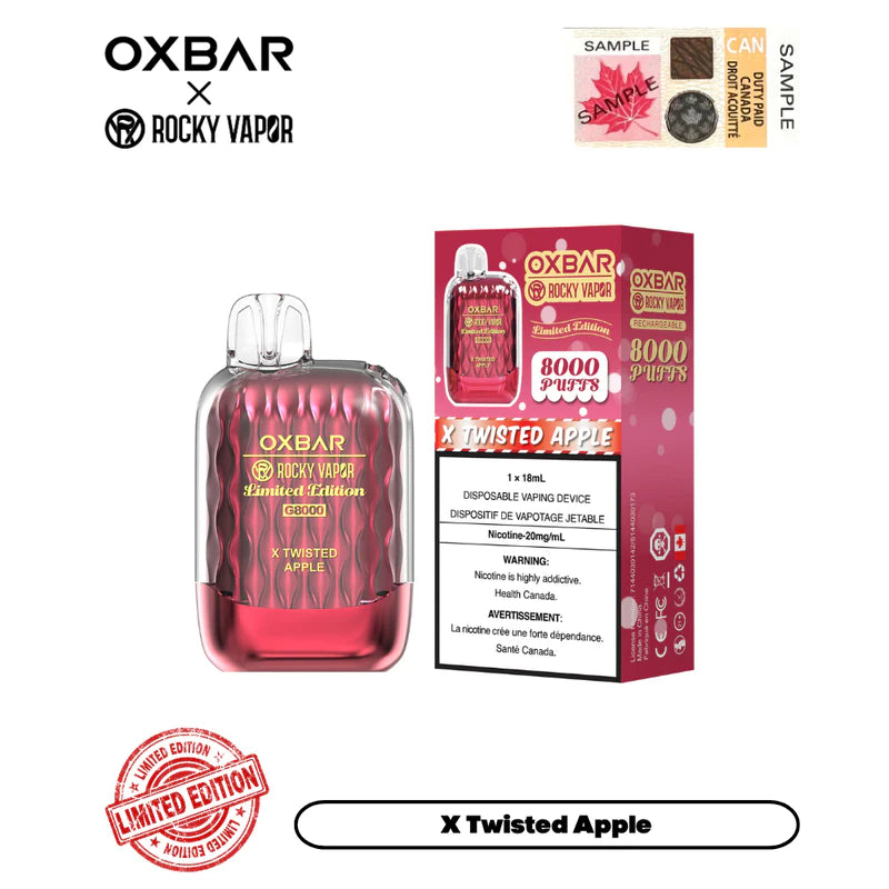 ROCKY VAPOR OXBAR G-8000 - X TWISTED APPLE