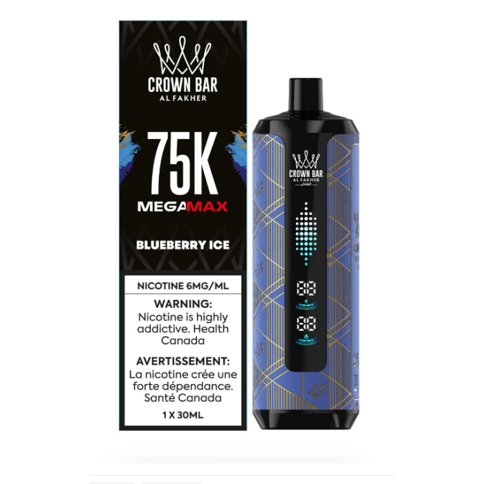 Blueberry Ice - AL FAKHER Crown Bar Disposable Vape 75000