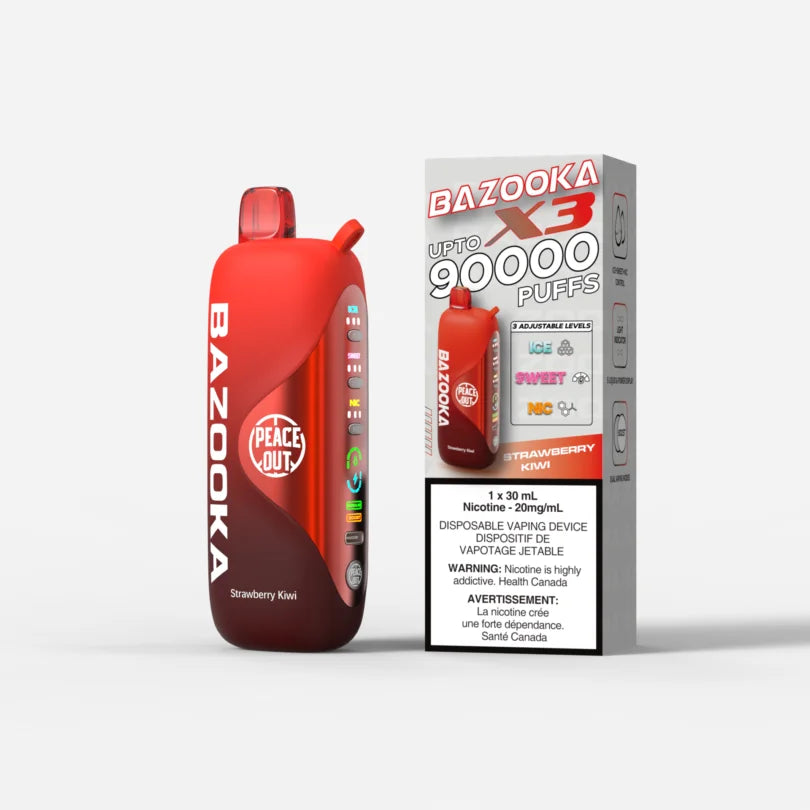 Bazooka Disposable Vape X3 - 90000 Puffs 30ML - Synthetic - Adjustable Nic levels