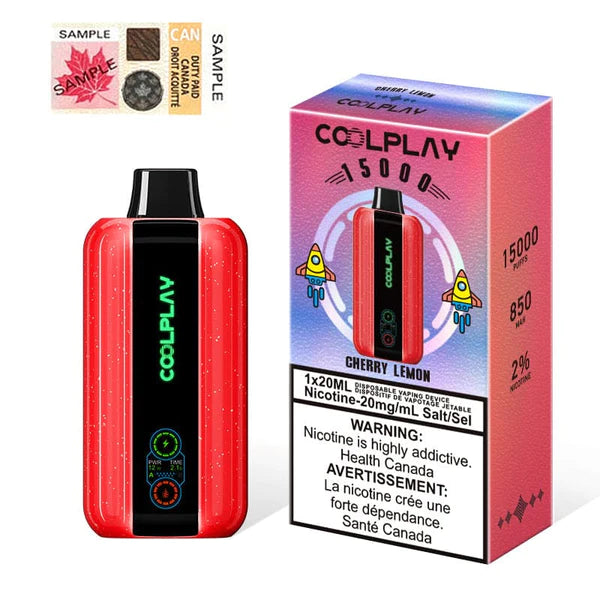 COOL PLAY 15000 PUFFS DISPOSABLE - CHERRY LEMON
