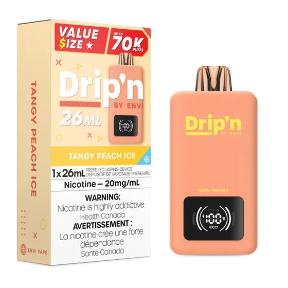 Tangy Peach Ice - Dripn by Envi 70k Disposable Vape
