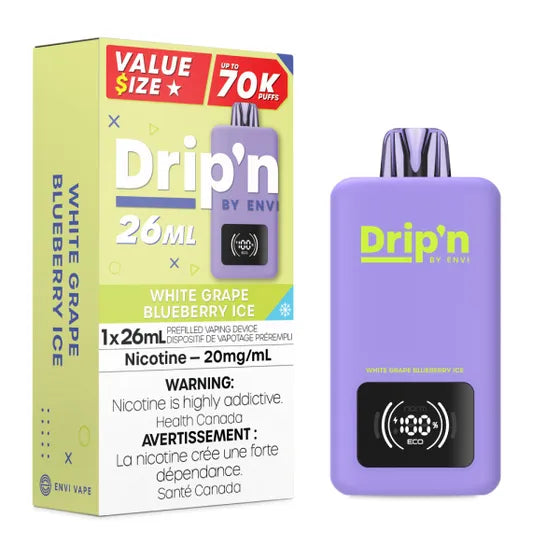 White Grape Blueberry Ice - Dripn by Envi 70k Disposable Vape