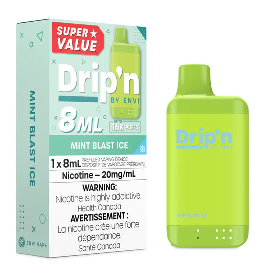 Mint Blast Ice – Drip’n by Envi 16K Disposable Vape