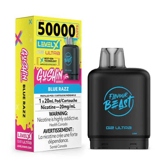 Level X G2 Ultra 50k Flavour Beast Pod - Gushin Blue Razz