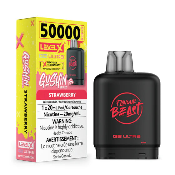 Level X G2 Ultra 50k Flavour Beast Pod - Gushin Strawberry