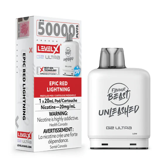 Level X Unleashed G2 Ultra - Epic Red Lightning Iced