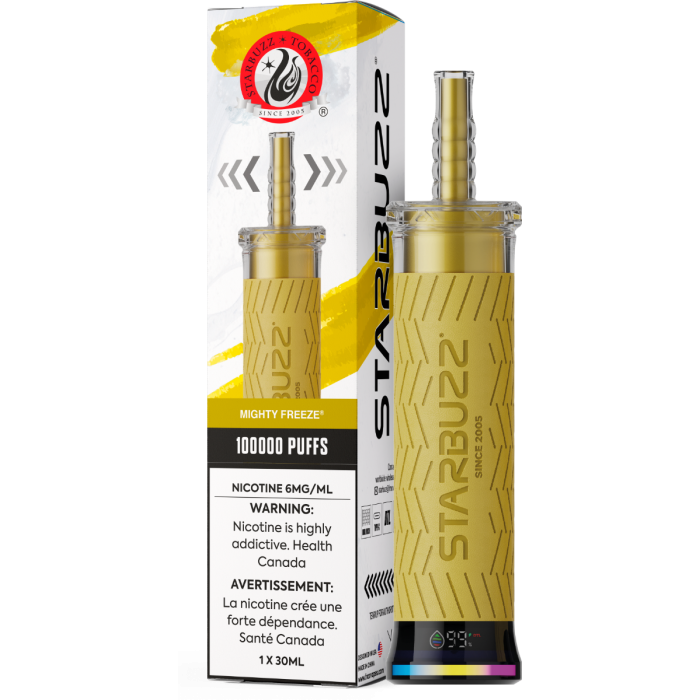 Starbuzz E-Hose 100K Disposable Vape – Mighty Freeze flavour 6mg 30mL