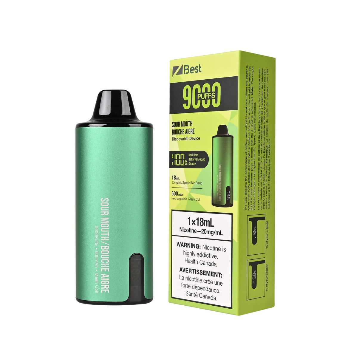 ZBEST 9000 DISPOSABLE VAPE - Crystal