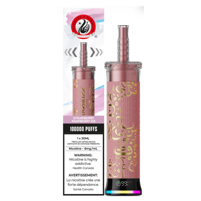 Strawberry Raspberry Ice - Starbuzz 100k Disposable Shisha Vape